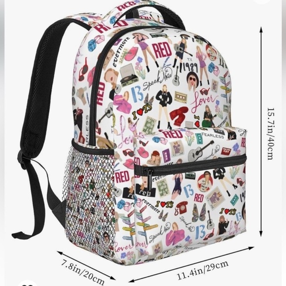 TAYLOR SWIFT ERAS SCHOOL BACKPACK
SWIFTIE MERCH 1989 LOVER RED SHOWGIRL - Picture 5 of 5